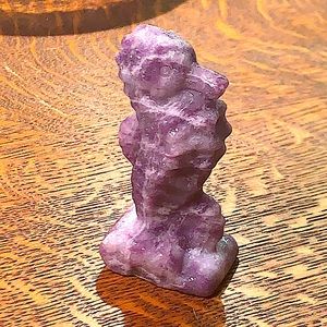 NATURAL AMETHYST SEA HORSE HEALING STONE NEW 3 INCH
